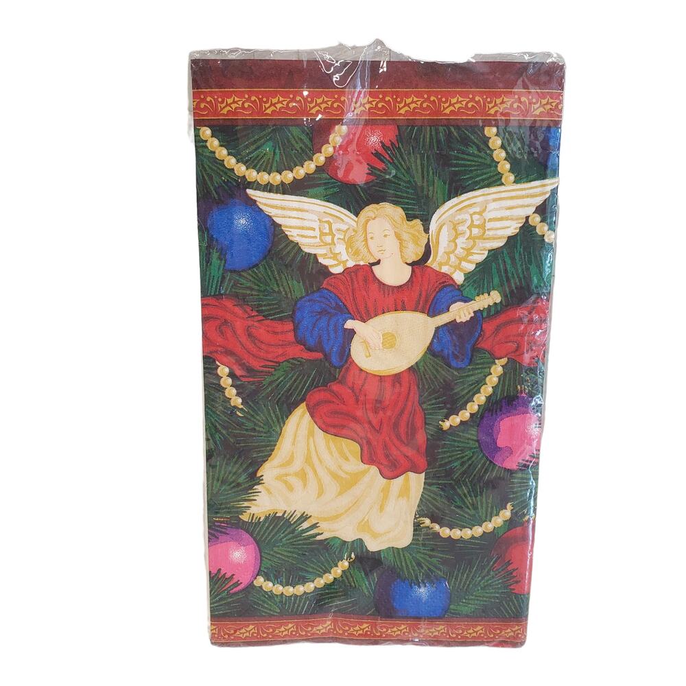 Vintage Christmas Angel Napkins Amscan Guest Towels Christmas Angels Made USA
